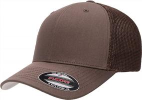 img 4 attached to Men'S Flexfit Trucker Cap With Breathable Mesh Fabric