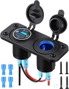 img 4 attached to 2022 Kohree 12V Marine Outlet: Dual USB Charger & PD Type C 3.0 Socket for Car, RV, Motorcycle, Boat, Golf, ATV