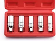 🔧 mixpower 3/8-inch drive spark plug socket set, sae & metric, cr-v steel mirror finish, 6-point, 5/8-inch, 3/4-inch, 13/16-inch, 14mm, 18mm - 5-piece set for efficient spark plug maintenance логотип
