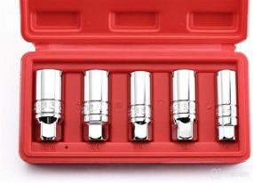 img 4 attached to 🔧 MIXPOWER 3/8-Inch Drive Spark Plug Socket Set, SAE & Metric, CR-V Steel Mirror Finish, 6-Point, 5/8-Inch, 3/4-Inch, 13/16-Inch, 14mm, 18mm - 5-Piece Set for Efficient Spark Plug Maintenance