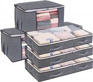 увеличьте свое пространство для хранения с набором для хранения vieshful's из 6 предметов - контейнеры под кроватью и сумки для хранения одежды для постельных принадлежностей и стеганых одеял логотип