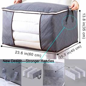 img 3 attached to Увеличьте свое пространство для хранения с набором для хранения Vieshful'S из 6 предметов - контейнеры под кроватью и сумки для хранения одежды для постельных принадлежностей и стеганых одеял