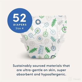img 3 attached to ABBY&FINN Baby Diapers Size 4 - 52 Count: Chlorine Free, Eco Friendly, Hypoallergenic, Woodland Print, Super Absorbent