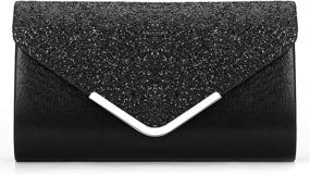 img 3 attached to ZIUMUDY Sparkle Envelope Clutches Shoulder Women's Handbags & Wallets in Clutches & Evening Bags