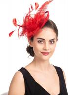 women's feather flower veil fascinator hair clip hat bowler tea party wedding hat logo