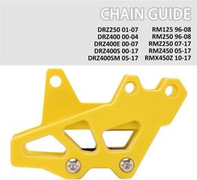 img 2 attached to 🚀 AnXin Motorcycle Plastics Chain Guide Guard Protection for Suzuki DR-Z400 2000-2004 DR-Z400E 2000-2007 DR-Z400S 2000-2018 Motorbike Motocross - Yellow