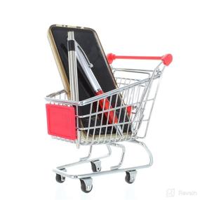 img 3 attached to 🛒 Barbie Size Mini Shopping Cart: Fun and Functional Desk Toy
