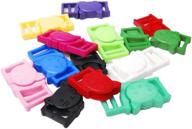 🐱 25pcs 3/8" cat-head plastic safety breakaway buckles for bra cat dog collar paracord flc124 (mix-s) - convenient and durable fasteners for pet accessories логотип