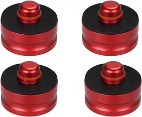 img 3 attached to Aluminum Lift Point Pad Adapters For All Tesla Model 3 Models - Safely Raise Your Vehicle - Protect Your Tesla Battery From Damage - Set Of 4 In Red