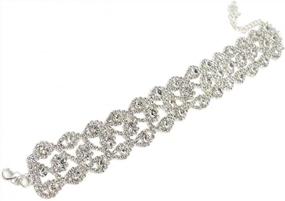 img 1 attached to Shine Bright With USonline911 Rhinestone Choker Necklace