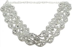 img 4 attached to Shine Bright With USonline911 Rhinestone Choker Necklace