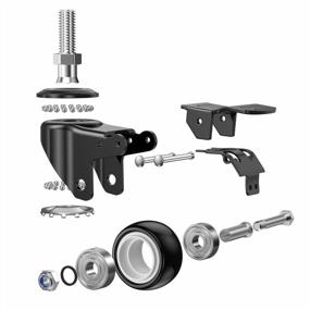 img 3 attached to 4-Pack 1.5 Inch Swivel Stem Casters - 330 Lbs Capacity, Non-Marking Polyurethane Wheels & 3/8"- 16 X 1" Threaded Stems With Nuts For Furniture Carts Trolleys.