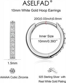 img 2 attached to Small Hypoallergenic Gold Hoop Earrings For Women - 14K Real Gold Plated Sterling Silver - Ideal For Cartilage Piercings