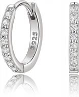 маленькие гипоаллергенные золотые серьги-кольца для женщин - 14-каратное настоящее позолоченное серебро - идеально подходит для пирсинга хряща логотип