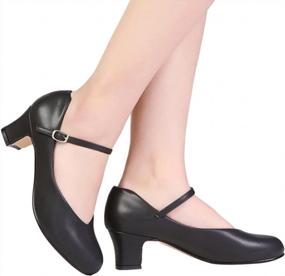 img 3 attached to Stelle 1.5"/2" Women Character Dance Shoes Ankle Strap Heels For Ballroom Salsa Tango Flamenco Latin
