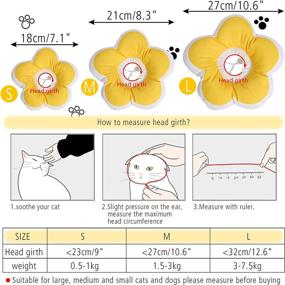 img 2 attached to 🐱 Soft Elizabeth Pet Cone: Adjustable Cat Recovery Collar for Wound Healing, Prevent Licking & Scratching, Yellow - Size L