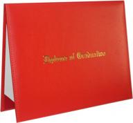 graduation pu certificate cover with diploma of graduation gold foil embossed, 4 ribbon corner logo