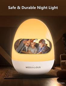 img 3 attached to Kid's Night Light: Stable Charging Pad, Portable & Touch Control, 1H Timer, Stepless Dimming - ABS+PC Egg Night Light for Baby Nursery