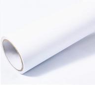 белые сплошные цветные матовые текстурированные виниловые клейкие обои с кожурой и палочкой наклейка на полку шкафа - 15,8 дюйма x 79 дюймов логотип