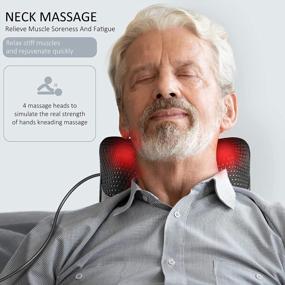 img 1 attached to Versatile Back Massager with Heat - Perfect Gifts for Christmas, New Year, Mother’s Day, Father’s Day, Birthday - Shiatsu Neck & Shoulder Massager for Pain Relief and Muscle Relaxation