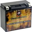 rechargeable ytx20hl-bs high performance power sports battery - absorbed glass mat - replacement for harley davidson logo