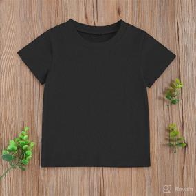 img 3 attached to 👕 Cotton Basic Layering T-Shirts Tops for Toddler Baby Girls and Boys | Short Sleeve Tee Shirt - Summer Clothes