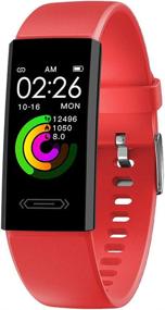 img 4 attached to 2021 Version Fitness Activity Tracker With Body Temperature Heart Rate Sleep Health Monitor Pedometer Step Calorie Counter Watch For Women Men Teens Boys Girls (Red)