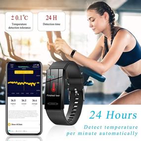img 3 attached to 2021 Version Fitness Activity Tracker With Body Temperature Heart Rate Sleep Health Monitor Pedometer Step Calorie Counter Watch For Women Men Teens Boys Girls (Red)