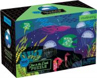 100-piece under the sea glow-in-the-dark puzzle for kids age 5+ - colorful illustrations of underwater fish, plants, and sea creatures - award-winning and perfect for learning and play logo