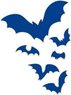 🦇 frightening colony of night-flying bats - outdoor vinyl decal for cars, atv, boats, windows, and more - blue, 4-inch size логотип