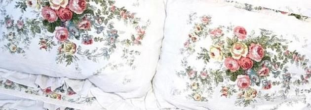 img 1 attached to Vintage Rose Pillowcases With Elegant Lace Ruffles - FADFAY Shabby Pink Floral Print Standard Size Bedding Pillow Covers For Twin/Full/Queen Beds, 19" X 29" In Country Style review by Kim Palmer