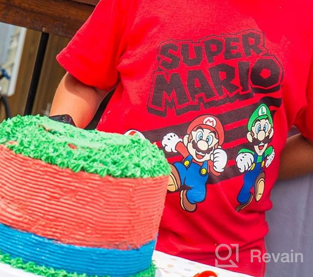 img 1 attached to 🎮 Nintendo Boys Super Mario Squad Luigi & Toad Short Sleeve Kids Tee review by Alex Romero