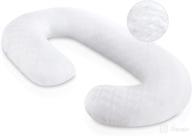 💤 malouf z total body c-shape pregnancy wrap around ultra supportive sleeping pillow - enhanced white seo logo