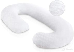 img 4 attached to 💤 Malouf Z Total Body C-Shape Pregnancy Wrap Around Ultra Supportive Sleeping Pillow - Enhanced White SEO