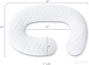 img 2 attached to 💤 Malouf Z Total Body C-Shape Pregnancy Wrap Around Ultra Supportive Sleeping Pillow - Enhanced White SEO