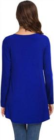 img 1 attached to AWULIFFAN V-Neck T-Shirt Sleepwear: Long Sleeve Women'S Fall Tunic Top Blouse