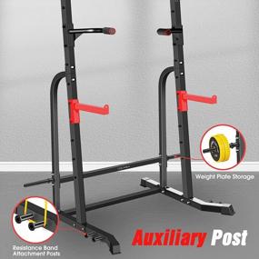 img 1 attached to Maximize Your Home Gym With CDCASA'S Adjustable Power Squat Rack Cage And Multi-Function Power Tower