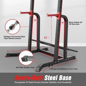 img 2 attached to Maximize Your Home Gym With CDCASA'S Adjustable Power Squat Rack Cage And Multi-Function Power Tower