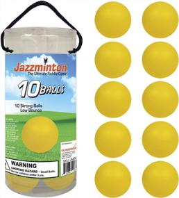 img 4 attached to Play Faster With Speed Ball Yellow 10 Pack & Wooden Paddles - Fun Outdoor Game For Families