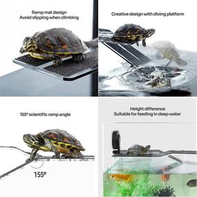 img 2 attached to 🐢 WACOOL Acrylic 3 in 1 Turtle Dock: Ramp & Diving Platform for Resting, Climbing, and Diving with Suction Cup