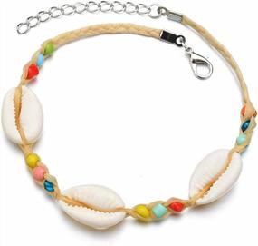 img 3 attached to Handmade Hawaiian Summer Beach Boho Bracelets - LOXASUM Cowrie Puka Shell Jewelry With Seashell Beads, Ideal Gifts For Teen Girls And Women