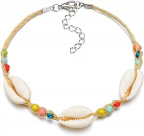 img 4 attached to Handmade Hawaiian Summer Beach Boho Bracelets - LOXASUM Cowrie Puka Shell Jewelry With Seashell Beads, Ideal Gifts For Teen Girls And Women