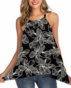 img 3 attached to Summer Chic: Womens High-Neck Halter Tank Tops In Sleeveless Tunic Style