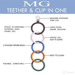 img 4 attached to 👶 Stylish MG Attachable Teether