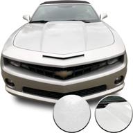 optix hood spears stripes vinyl decal overlay wrap trim inserts sticker совместимость с camaro 2010 2011 2012 2013 2014 2015 — glitter gloss white логотип