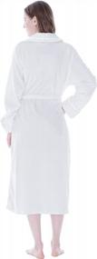 img 3 attached to Soft And Fluffy Women'S Plush Bathrobe With Cozy Fleece And Satin Trim - PAVILIA