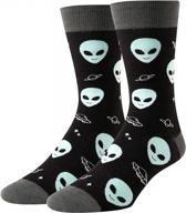 мужские забавные носки с изображением акулы, инопланетянина, снежного человека, астронавта - медицинские зубы скелет животные подарки логотип