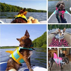 img 3 attached to Dive into Safety: Dogcheer Dog Life Jacket Shark Mermaid - Ultimate Floatation Vest for Dogs of All Sizes, Ideal for Swimming, Boating, and Rescue Situations