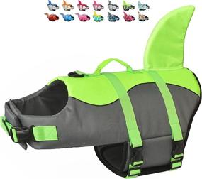 img 4 attached to Dive into Safety: Dogcheer Dog Life Jacket Shark Mermaid - Ultimate Floatation Vest for Dogs of All Sizes, Ideal for Swimming, Boating, and Rescue Situations