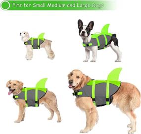 img 1 attached to Dive into Safety: Dogcheer Dog Life Jacket Shark Mermaid - Ultimate Floatation Vest for Dogs of All Sizes, Ideal for Swimming, Boating, and Rescue Situations